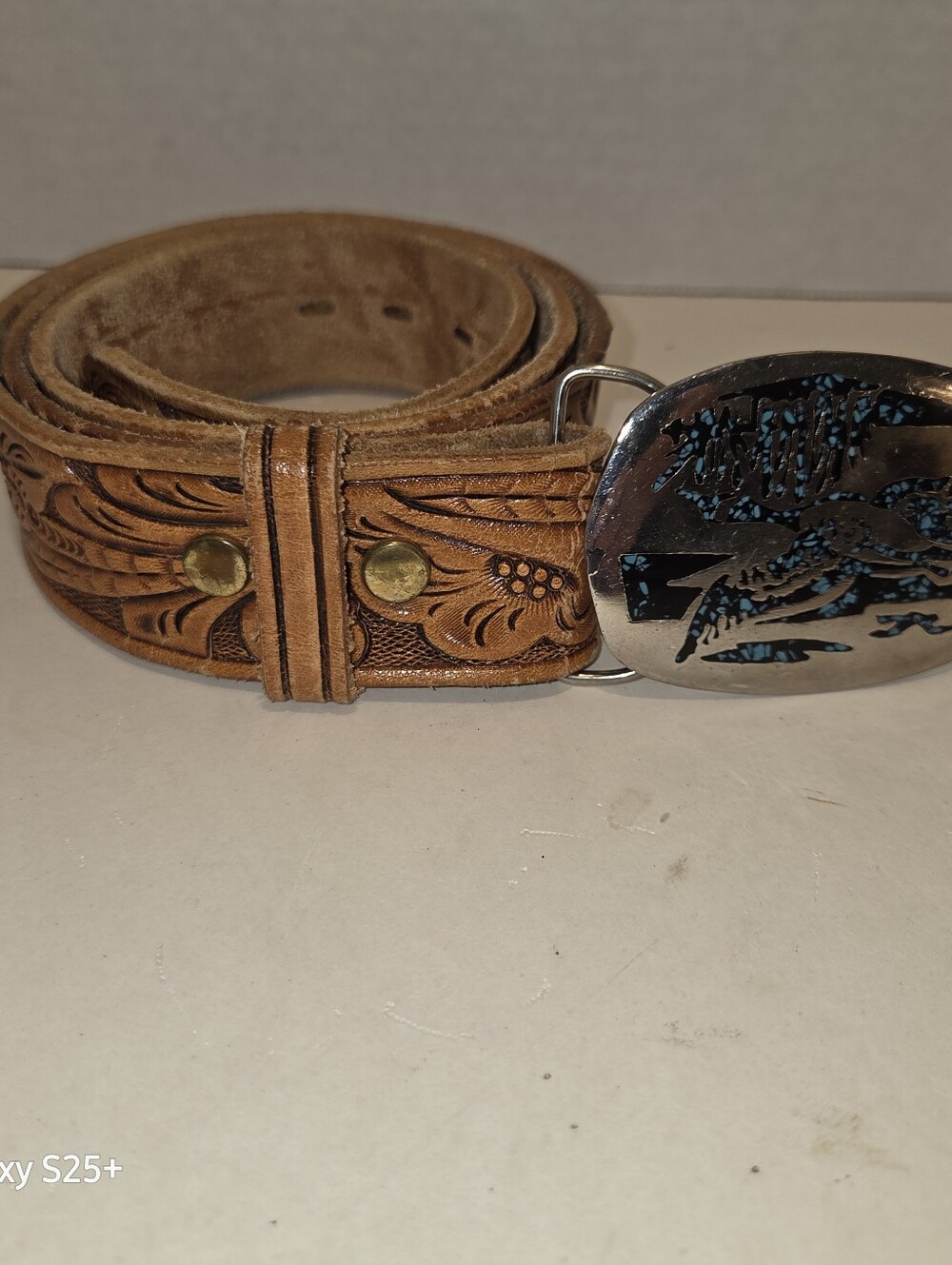 Vitage Kmart Western Belt And Buckle Size 38-40